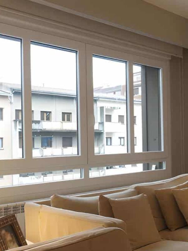 Ventanal aluminio con parte fija