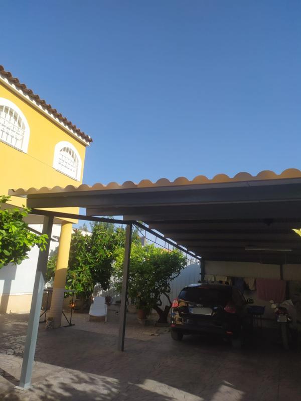 Tejado poliespan cochera
